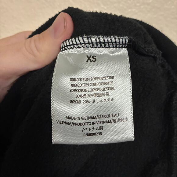 Essentials Fear Of God Hoodie Jet Black Rubber Patch Womens Size XS - Picture 7 of 7